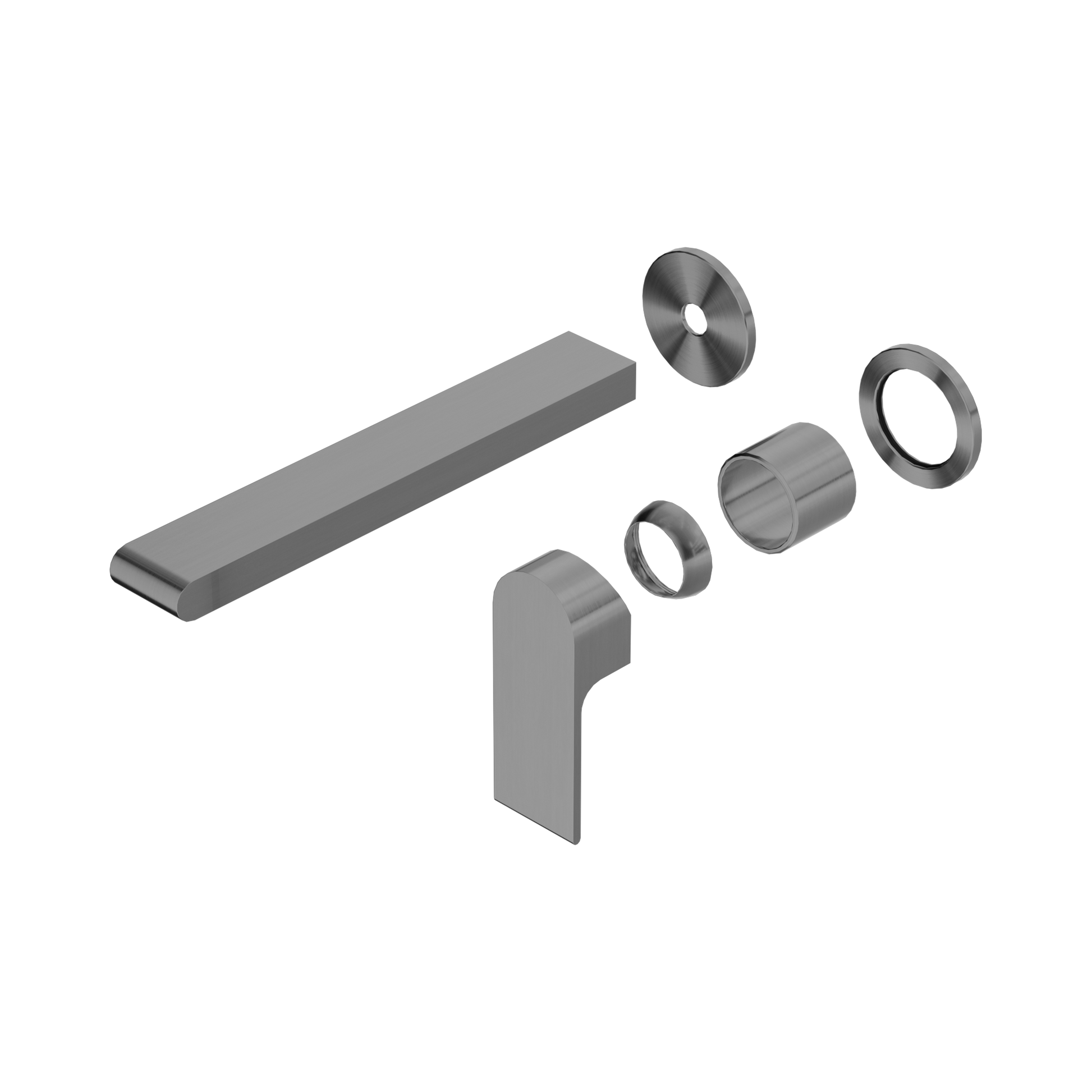 Nero Bianca Wall Mixer Set Separate Back Plate 230mm Trim Kits Only, Gun Metal