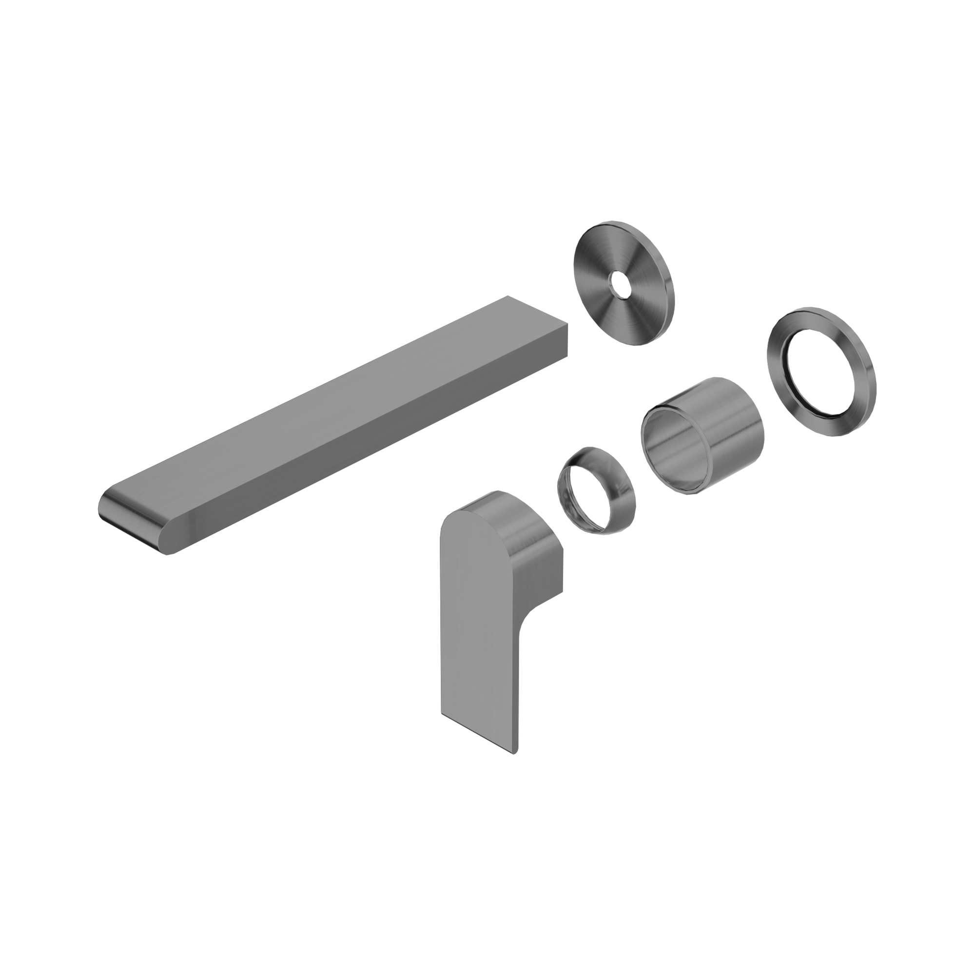 Nero Bianca Wall Mixer Set Separate Back Plate 230mm Trim Kits Only, Gun Metal