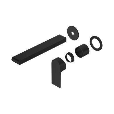 Nero Bianca Wall Basin/Bath Mixer Separate Back Plate 230mm Trim Kits Only, Matte Black