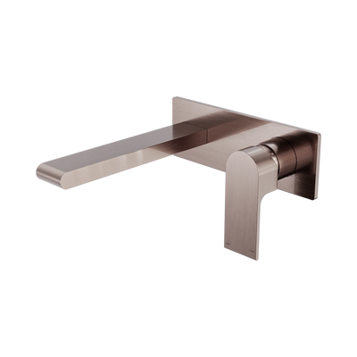 Nero Bianca Wall Basin/Bath Mixer 187mm, Brushed Bronze