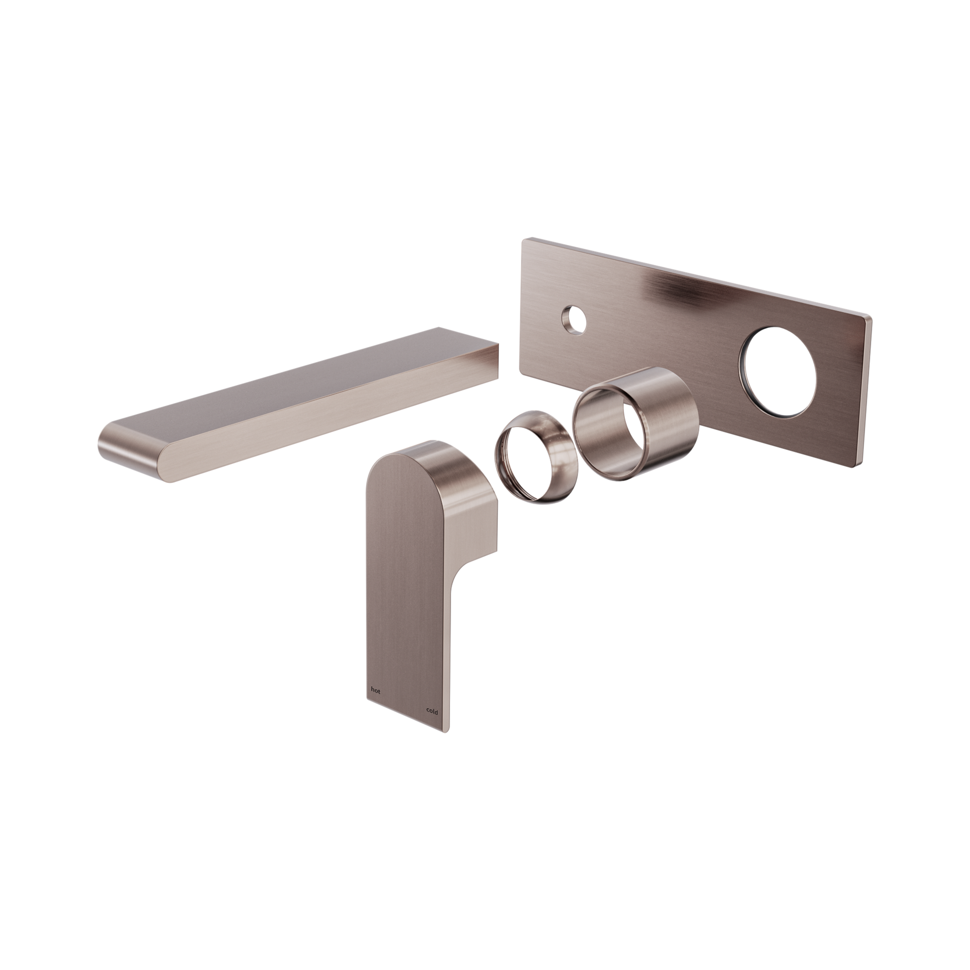 Nero Bianca Wall Mixer Set 187mm Trim Kits Only, Brushed Bronze