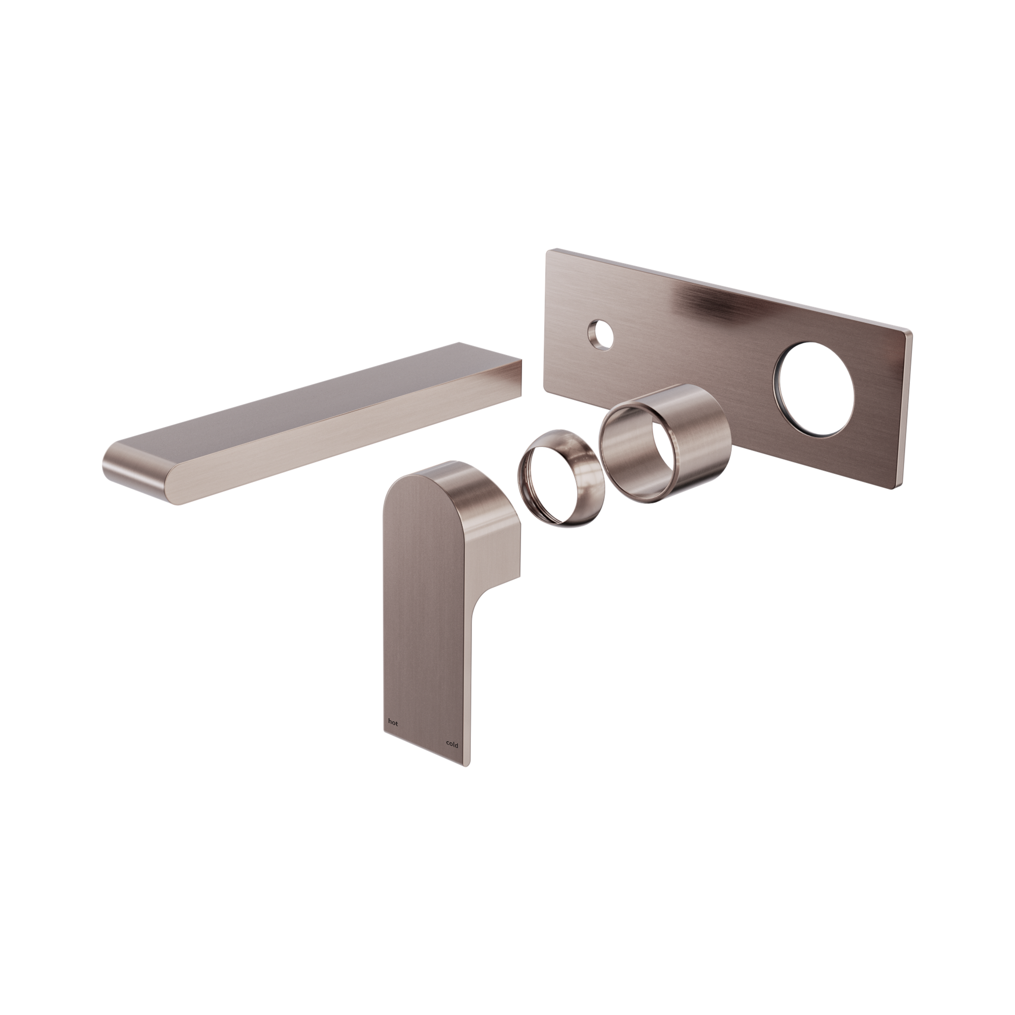Nero Bianca Wall Mixer Set 187mm Trim Kits Only, Brushed Bronze