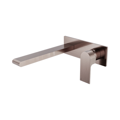 Nero Bianca Wall Basin/Bath Mixer 230mm, Brushed Bronze