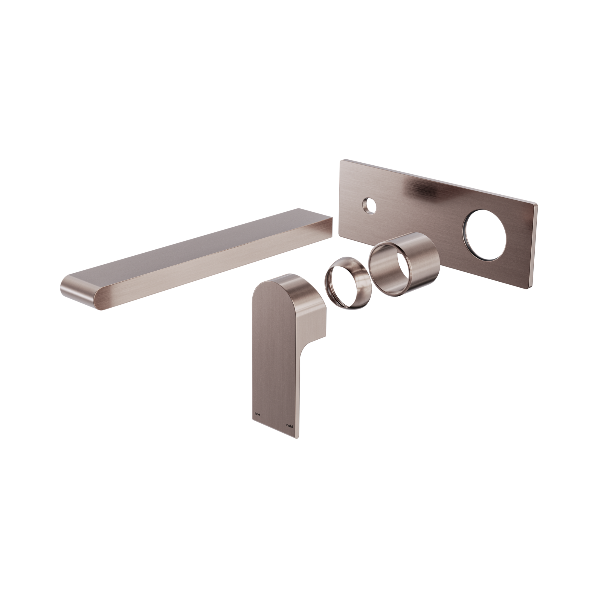 Nero Bianca Wall Mixer Set 230mm Trim Kits Only, Brushed Bronze