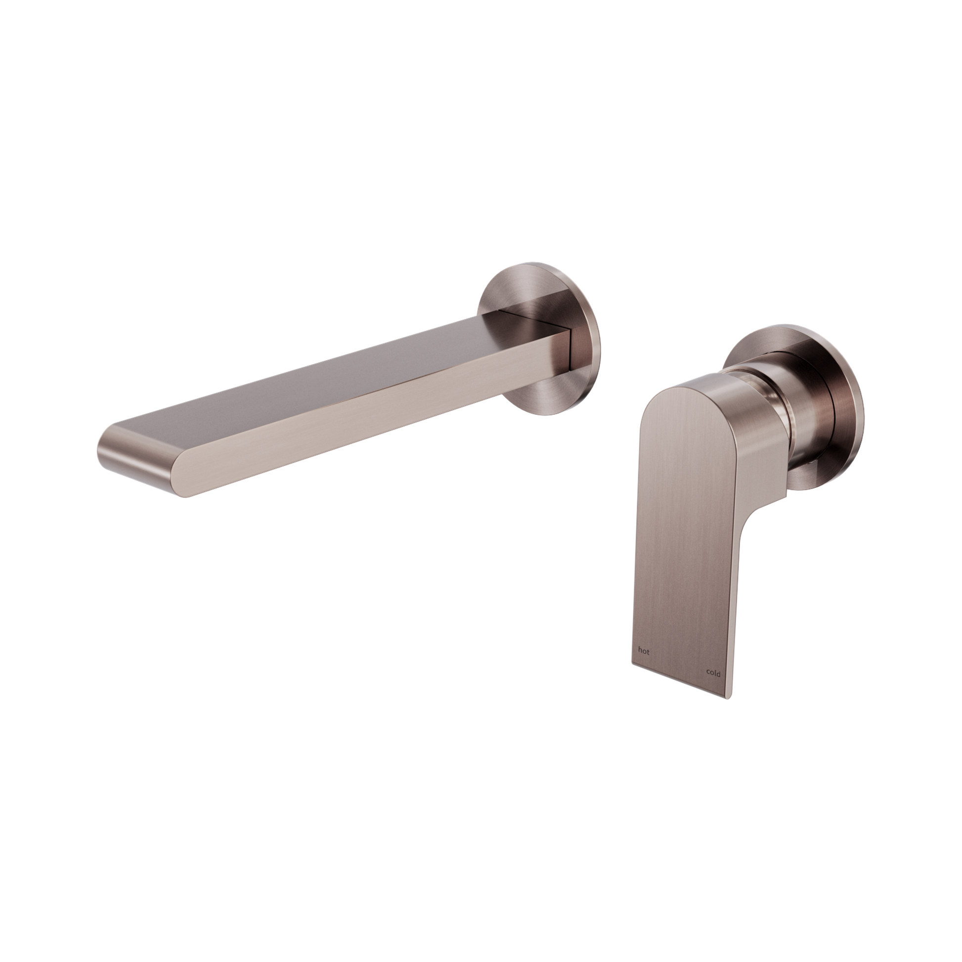 Nero Bianca Wall Mixer Set Separate Back Plate 187mm, Brushed Bronze