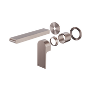 Nero Bianca Wall Mixer Set Separate Back Plate 187mm Trim Kits Only, Brushed Bronze