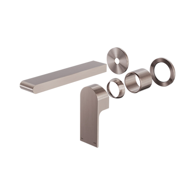 Nero Bianca Wall Basin/Bath Mixer Separate Back Plate 187mm Trim Kits Only, Brushed Bronze