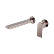 Nero Bianca Wall Mixer Set Separate Back Plate 230mm, Brushed Bronze