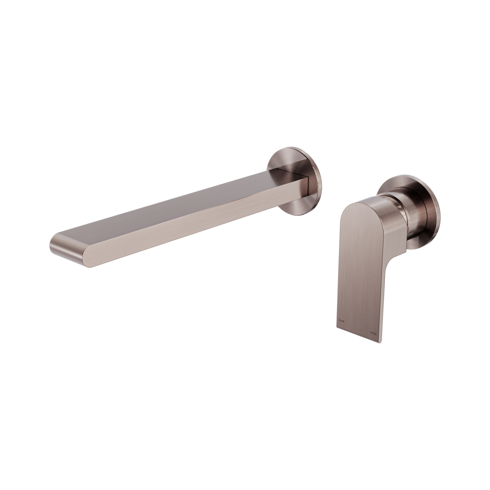 Nero Bianca Wall Mixer Set Separate Back Plate 230mm, Brushed Bronze