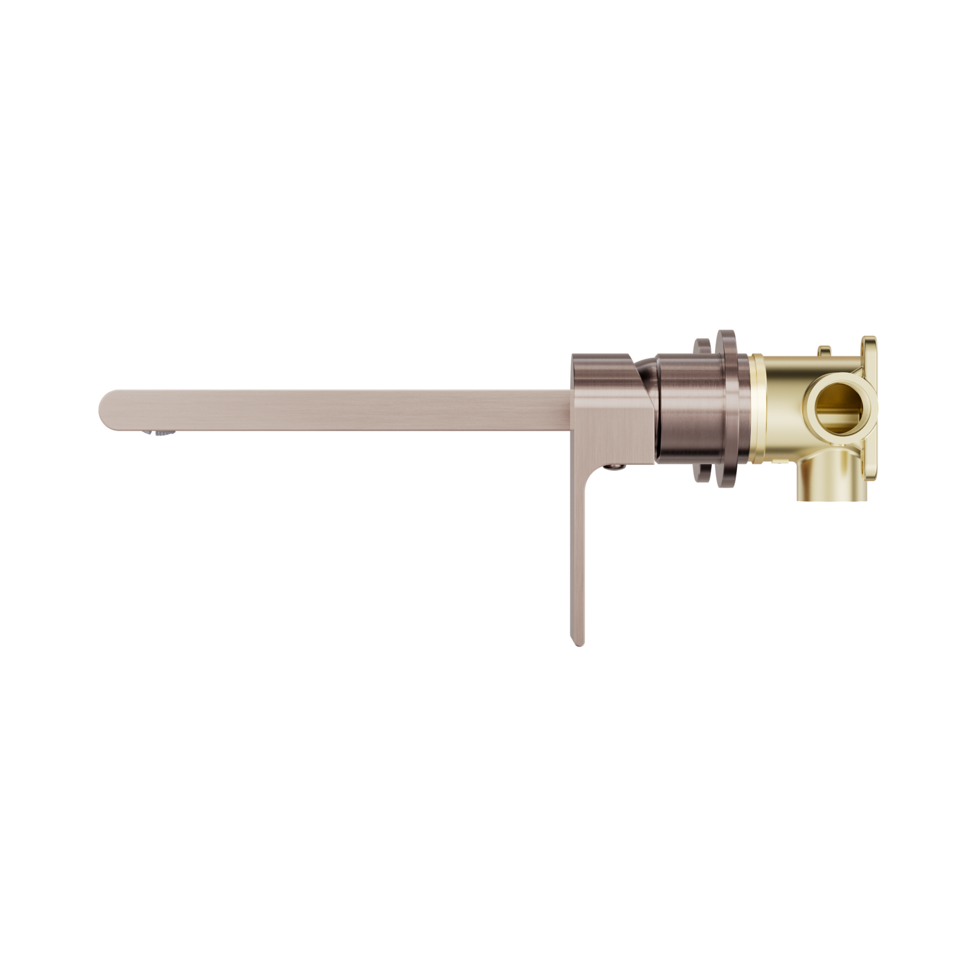 Nero Bianca Wall Mixer Set Separate Back Plate 230mm, Brushed Bronze
