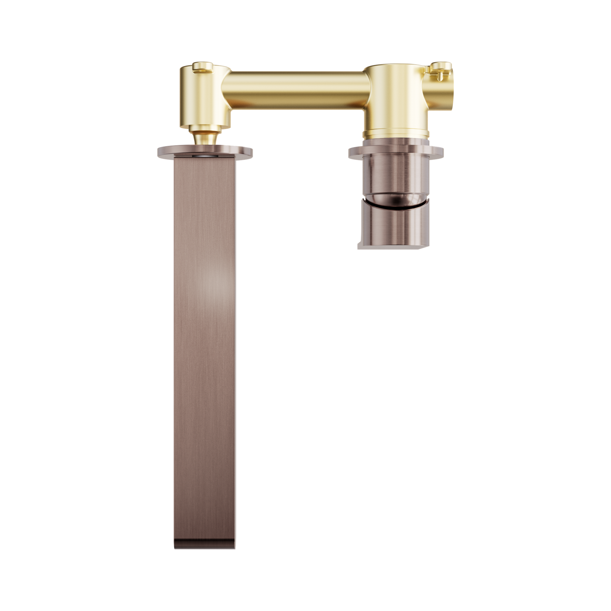 Nero Bianca Wall Mixer Set Separate Back Plate 230mm, Brushed Bronze
