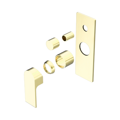 Nero Bianca Shower Mixer With Diverter Trim Kits Only, Brushed Gold