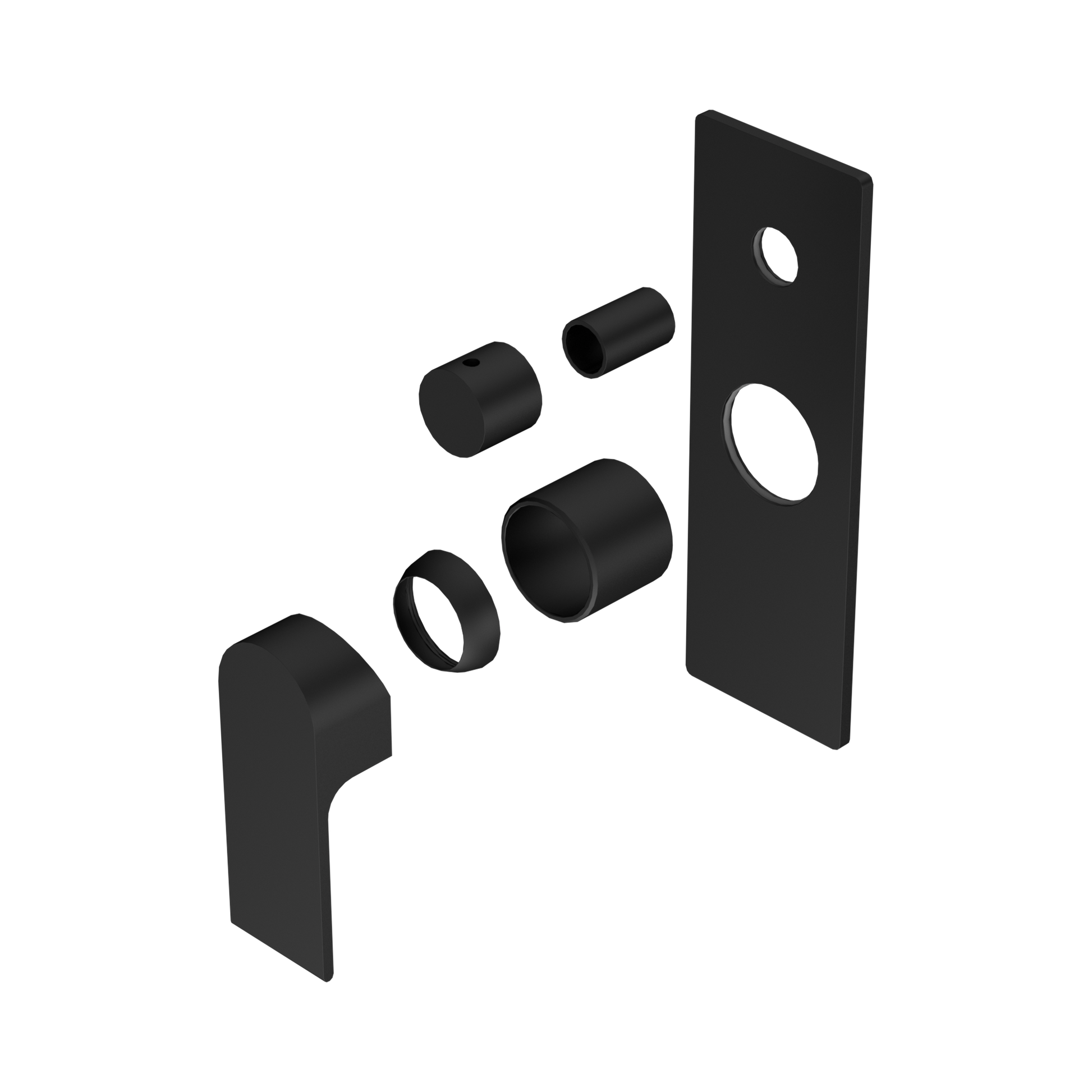 Nero Bianca Diverter Mixer Trim Kits Only, Matte Black