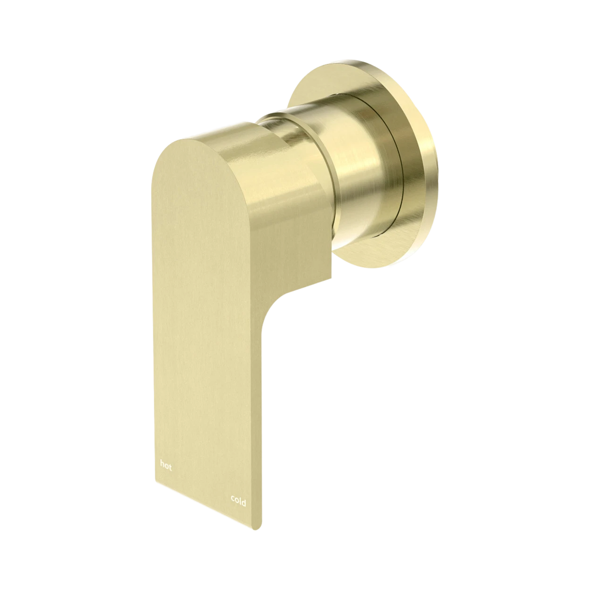 Nero Bianca Wall/Shower Mixer 80mm Plate, Brushed Gold