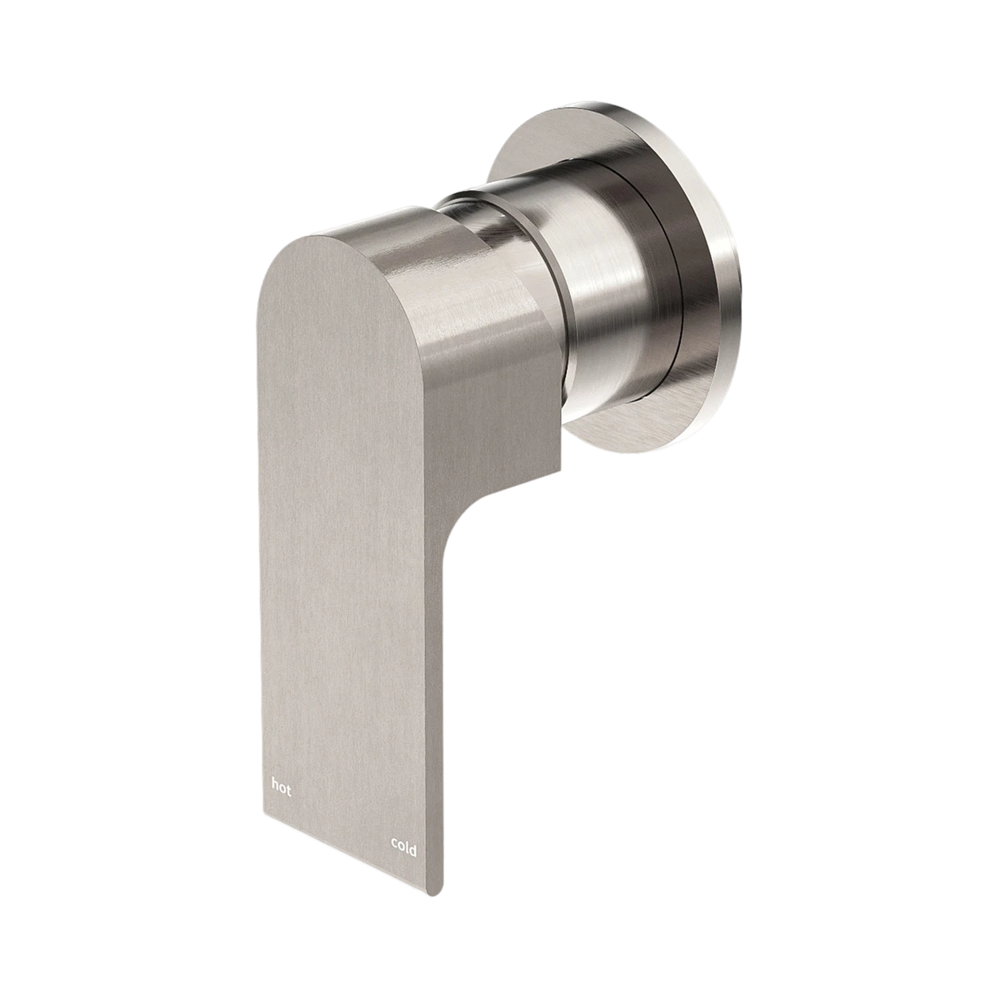 Nero Bianca Wall/Shower Mixer 80mm Plate, Brushed Nickel