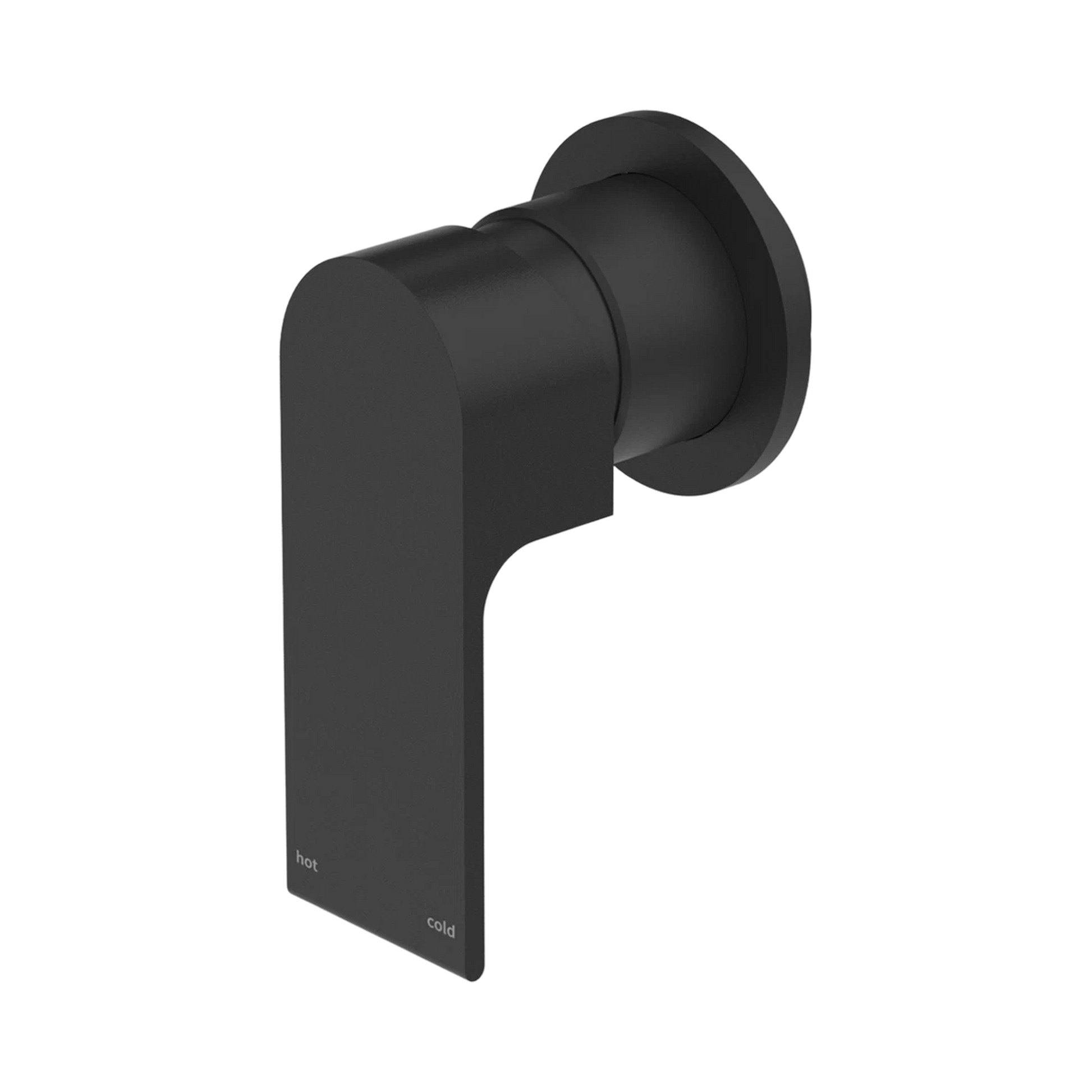 Nero Bianca Wall/Shower Mixer 80mm Plate, Matte Black