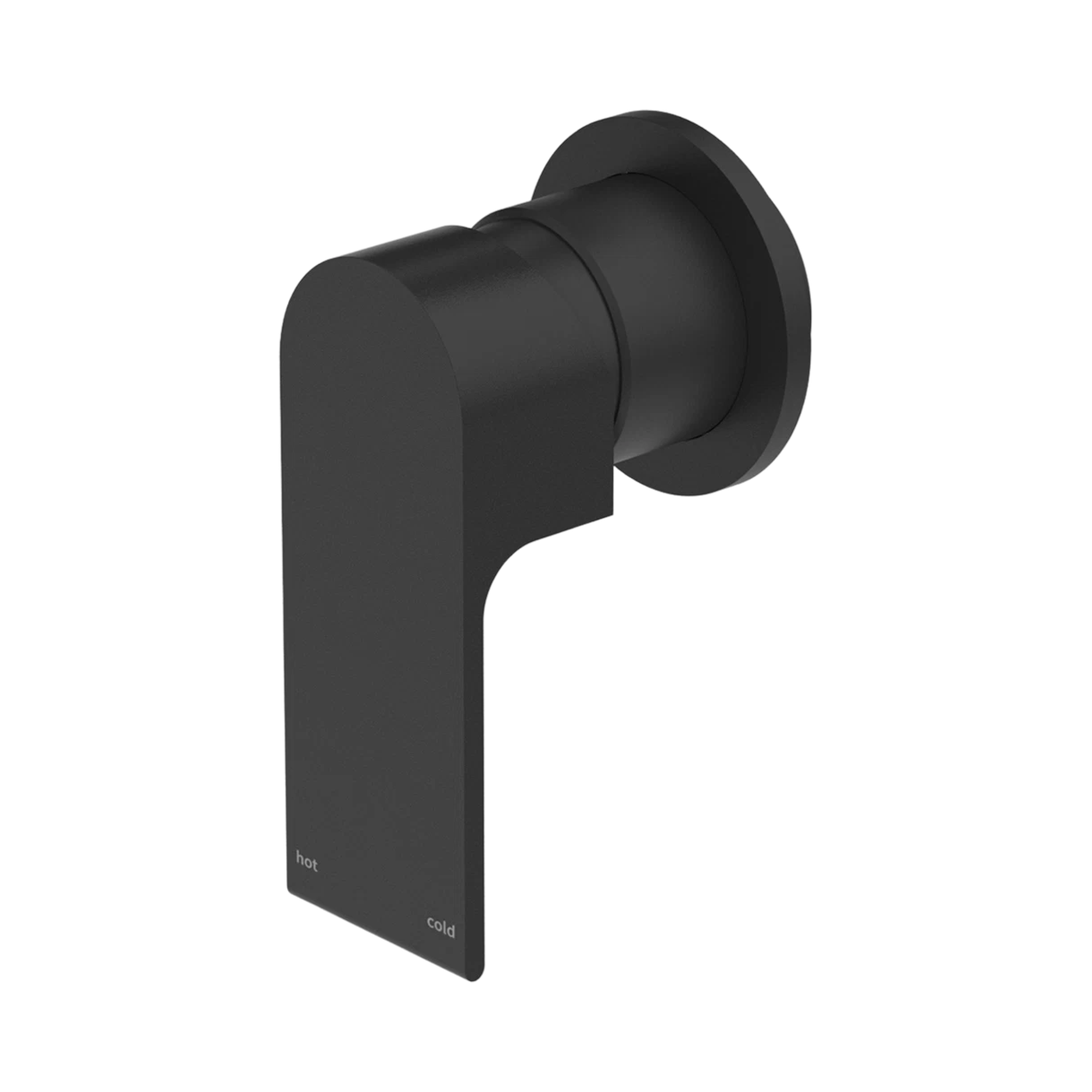 Nero Bianca Wall/Shower Mixer 80mm Plate, Matte Black