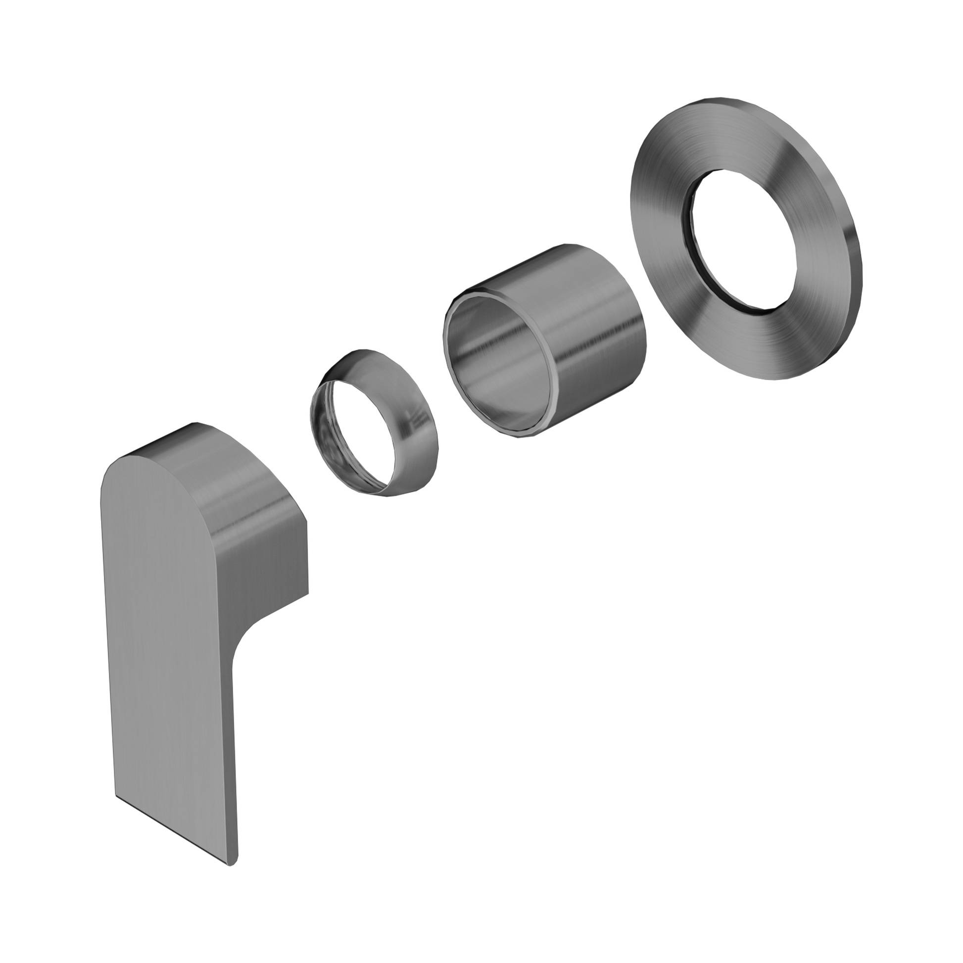 Nero Bianca Wall/Shower Mixer 80mm Plate Trim Kits Only, Gun Metal