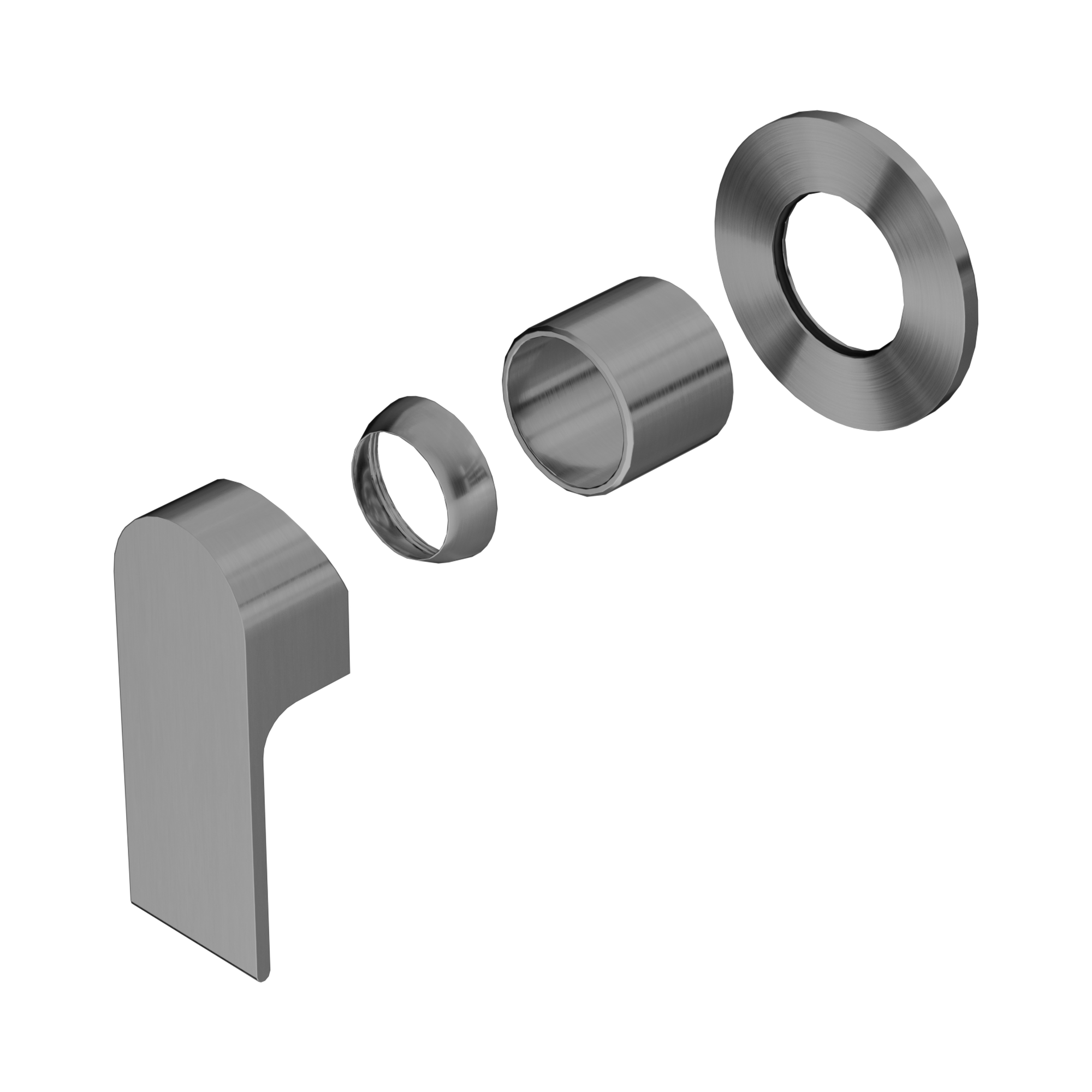 Nero Bianca Wall/Shower Mixer 80mm Plate Trim Kits Only, Gun Metal