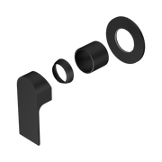 Nero Bianca Wall/Shower Mixer 80mm Plate Trim Kits Only, Matte Black