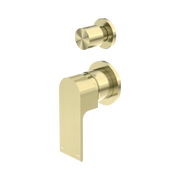 Nero Bianca Diverter Mixer Separate Back Plate, Brushed Gold
