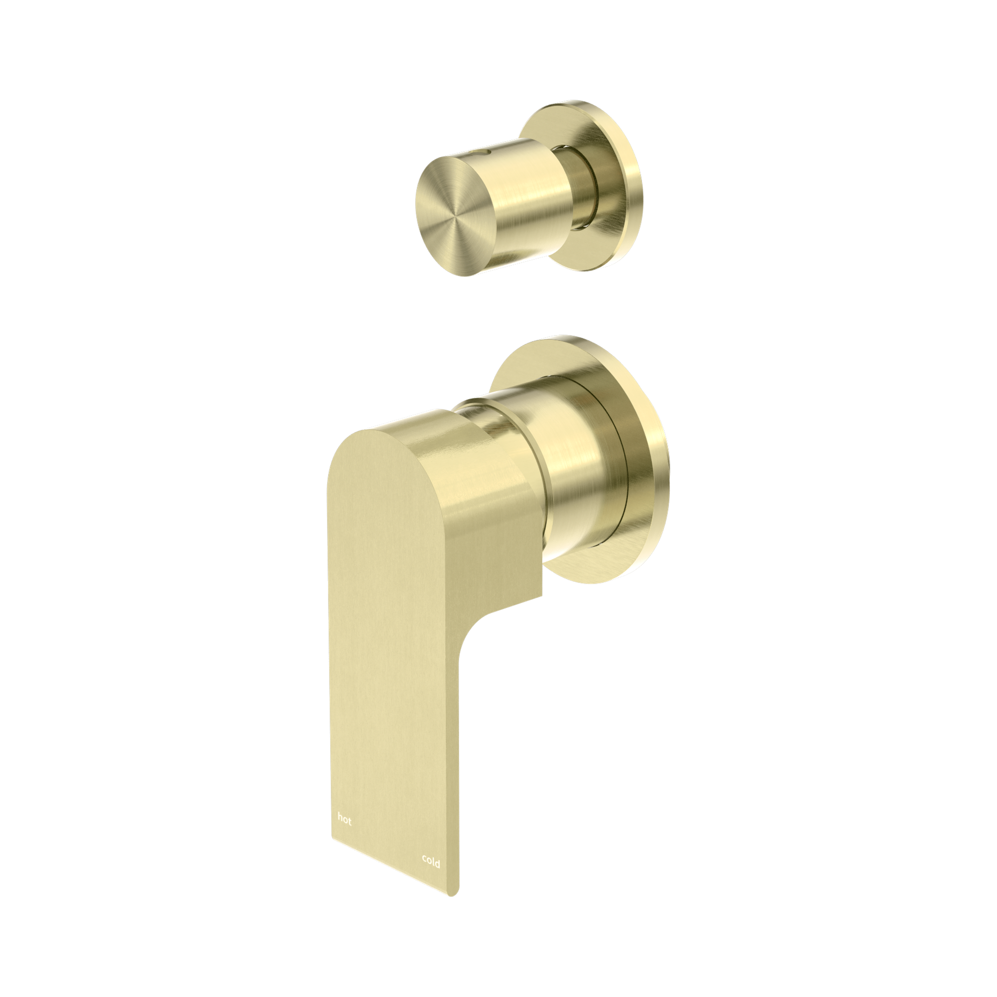 Nero Bianca Diverter Mixer Separate Back Plate, Brushed Gold