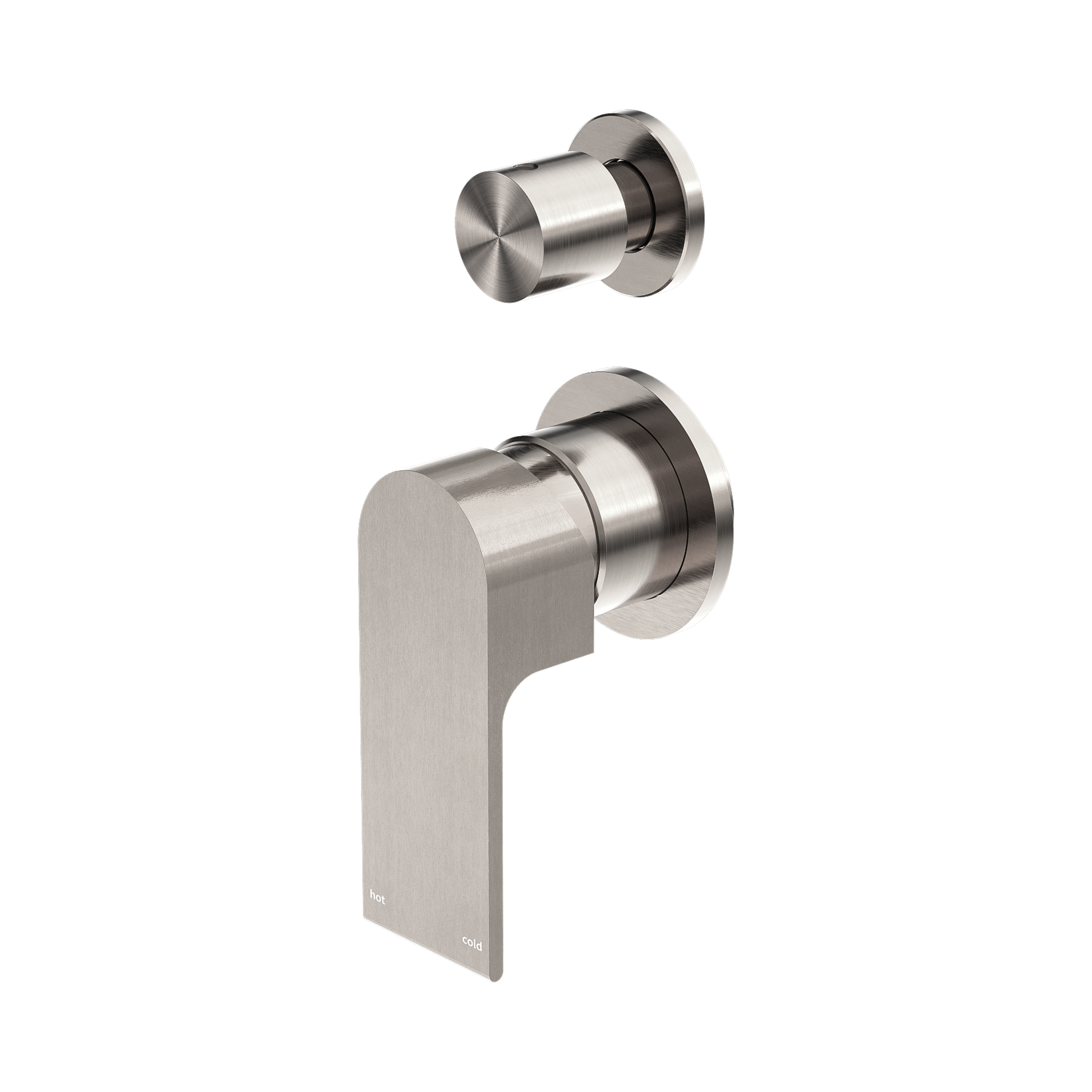 Nero Bianca Diverter Mixer Separate Back Plate, Brushed Nickel
