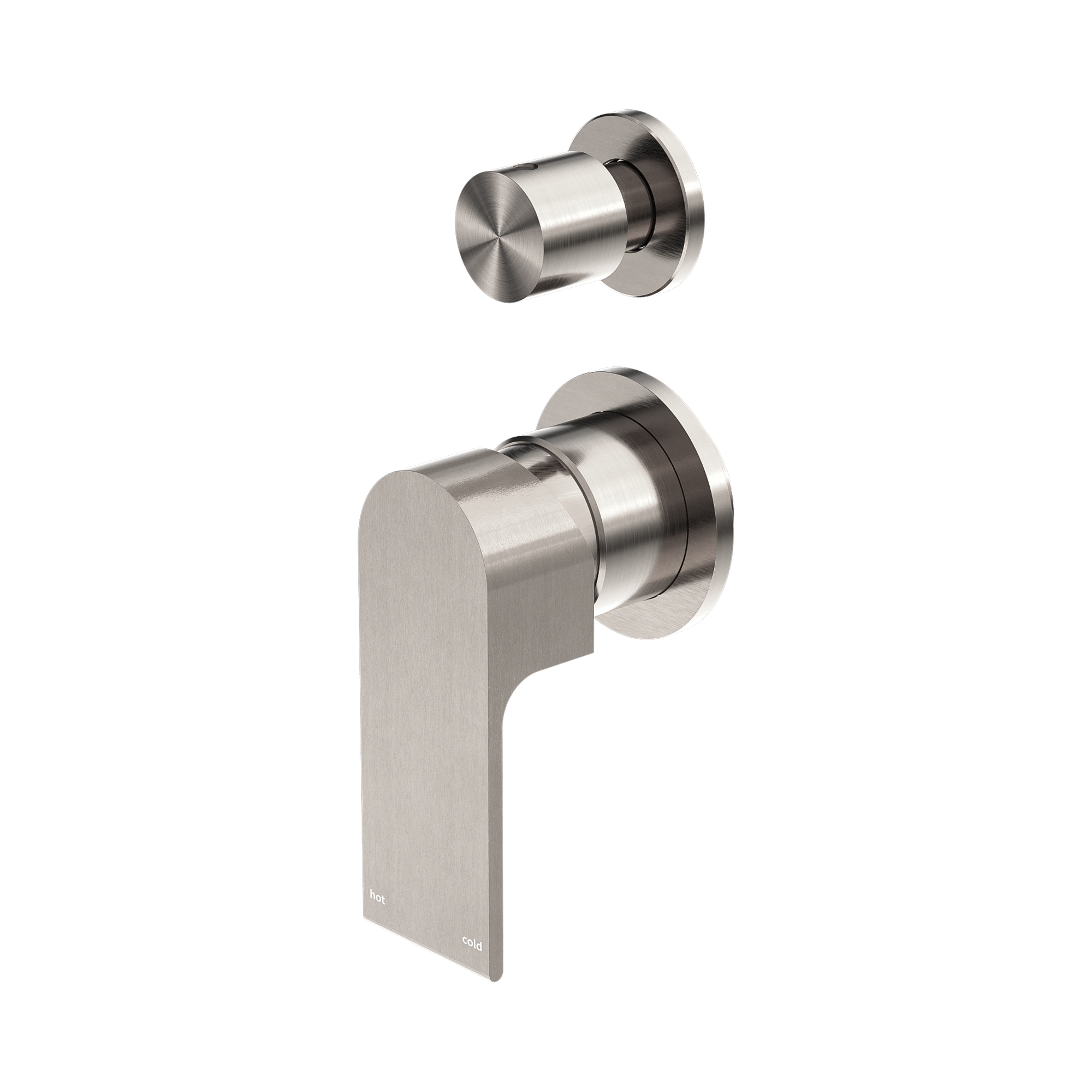 Nero Bianca Diverter Mixer Separate Back Plate, Brushed Nickel