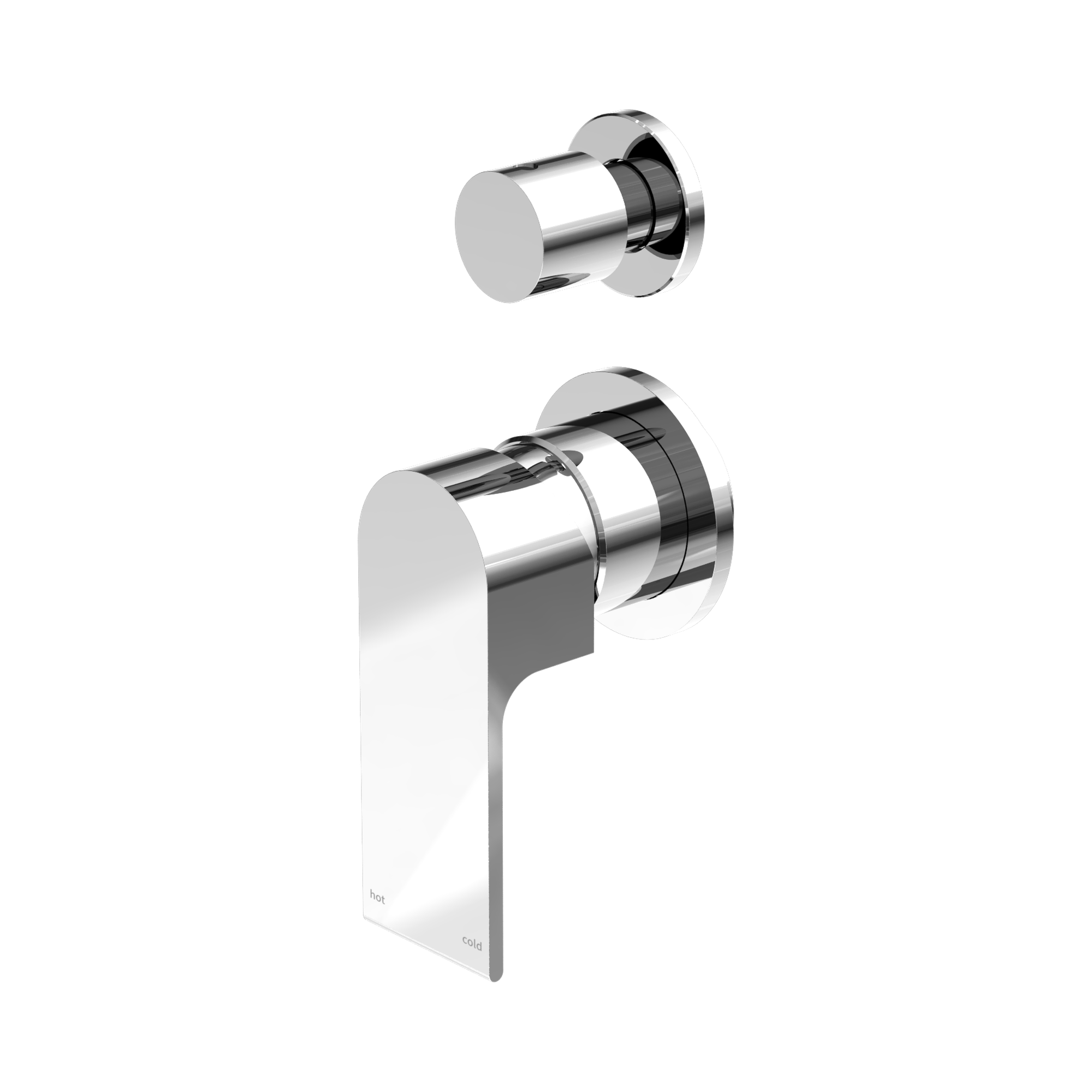 Nero Bianca Diverter Mixer Separate Back Plate, Chrome