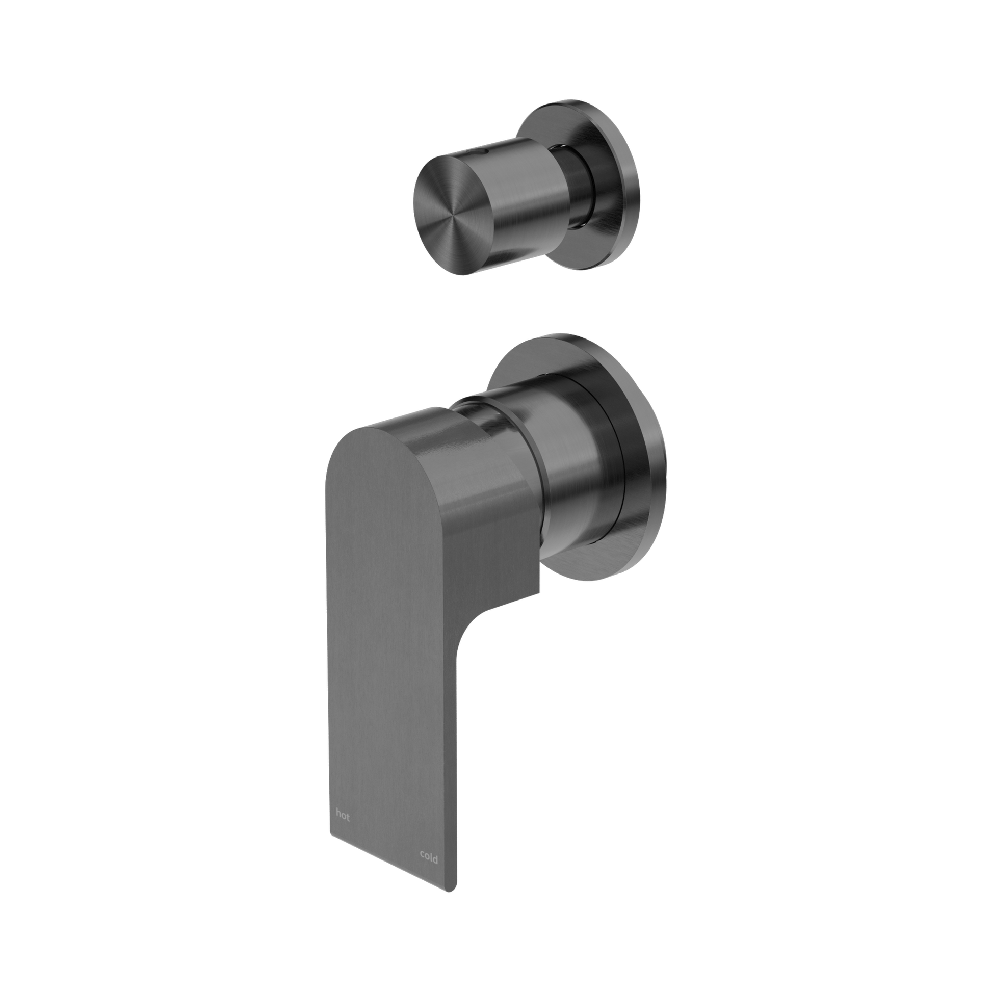 Nero Bianca Diverter Mixer Separate Back Plate, Gun Metal