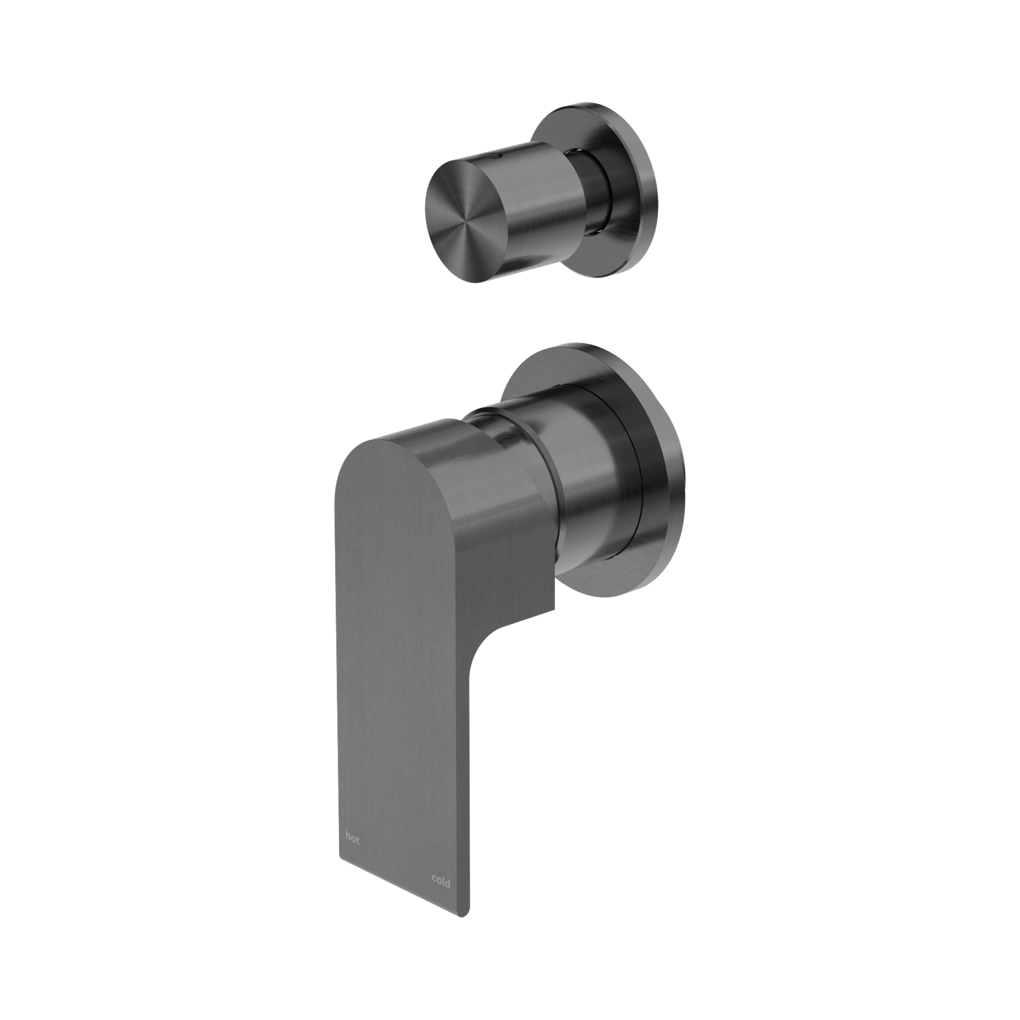 Nero Bianca Diverter Mixer Separate Back Plate, Gun Metal
