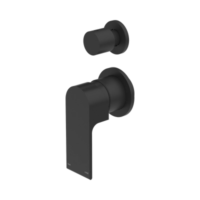 Nero Bianca Shower Mixer With Diverter Separate Back Plate, Matte Black