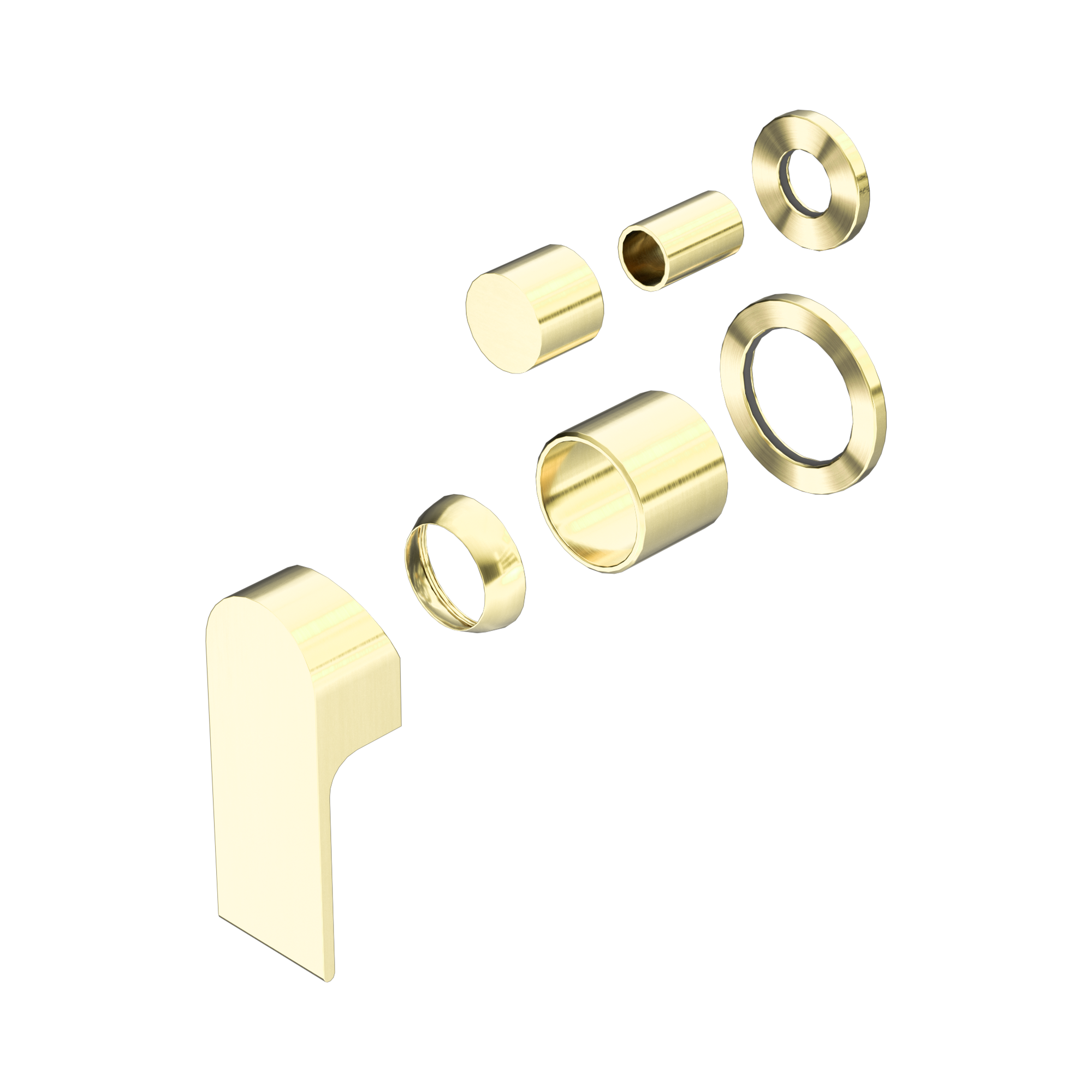 Nero Bianca Diverter Mixer Separate Back Plate Trim Kits Only, Brushed Gold