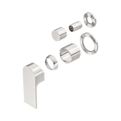 Nero Bianca Shower Mixer With Diverter Separate Back Plate Trim Kits Only, Brushed Nickel
