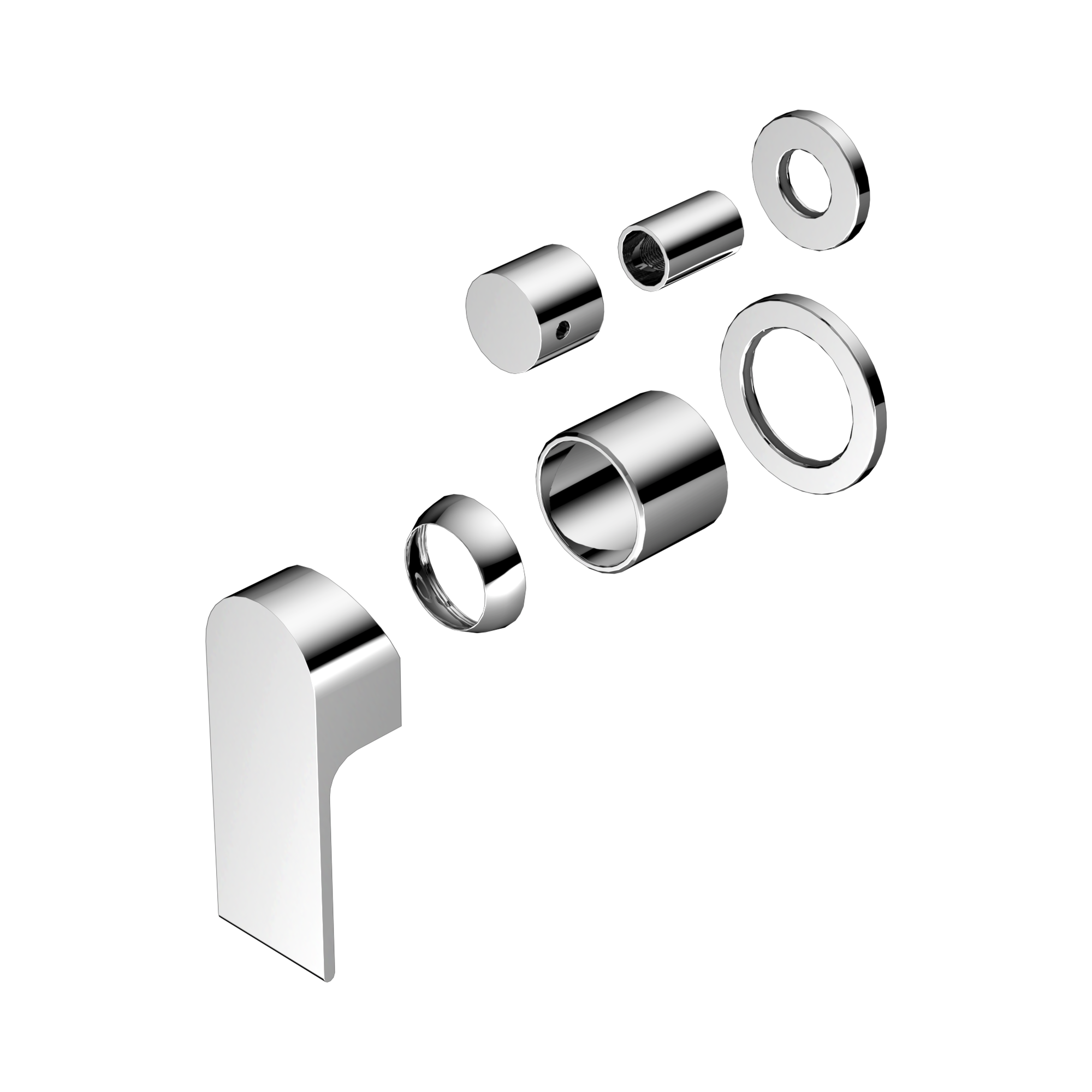 Nero Bianca Diverter Mixer Separate Back Plate Trim Kits Only, Chrome