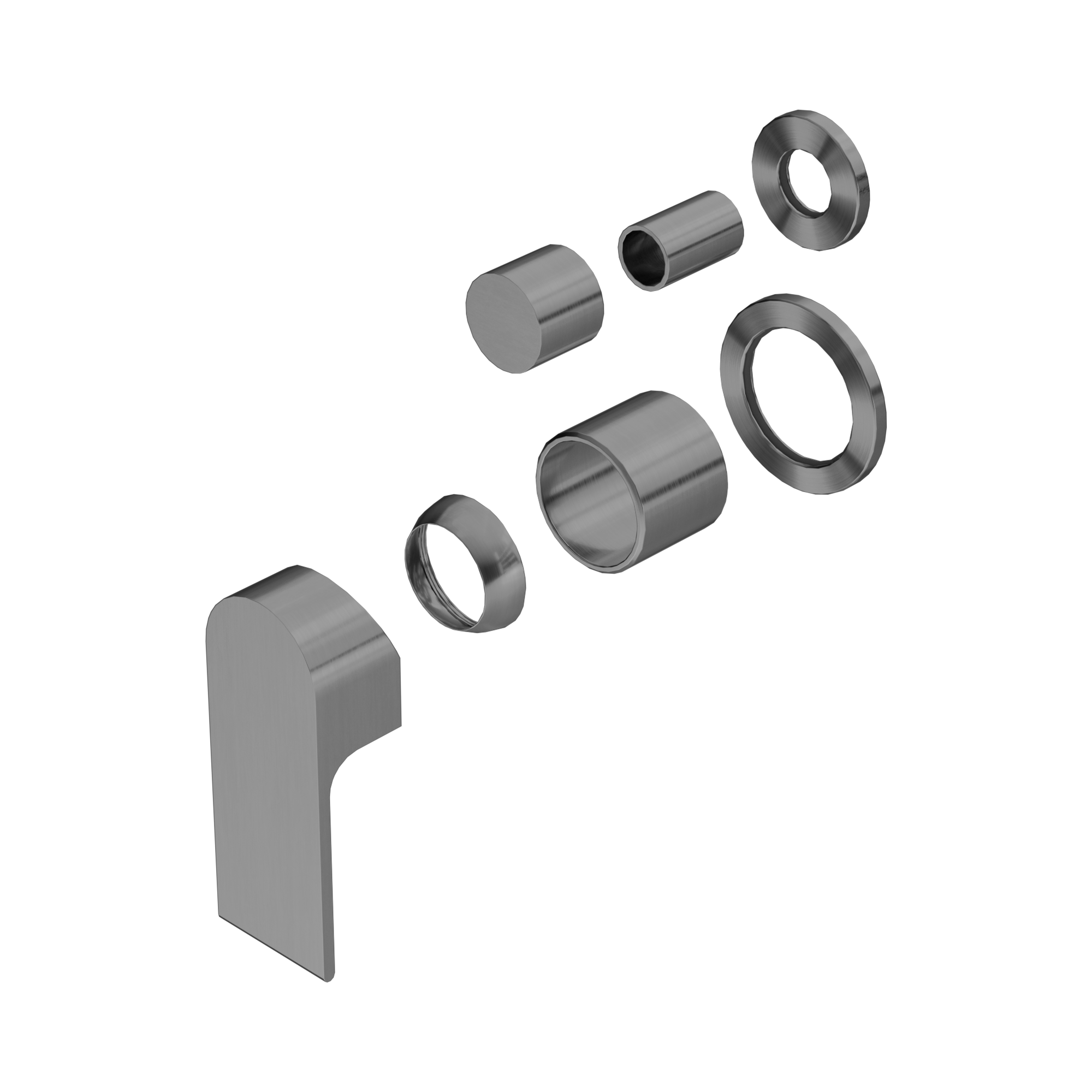 Nero Bianca Diverter Mixer Separate Back Plate Trim Kits Only, Gun Metal
