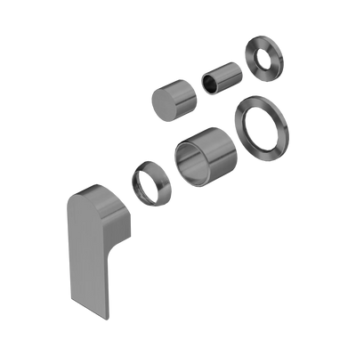 Nero Bianca Shower Mixer With Diverter Separate Back Plate Trim Kits Only, Gun Metal