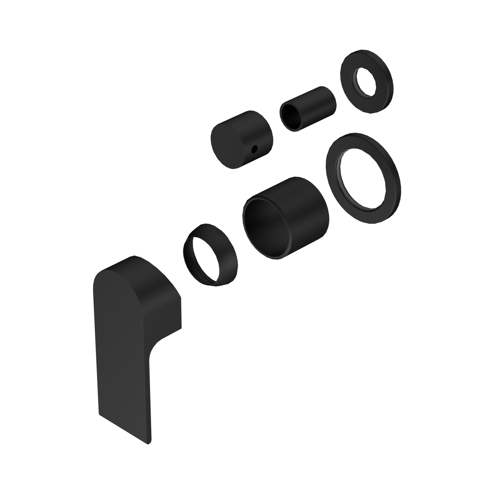 Nero Bianca Diverter Mixer Separate Back Plate Trim Kits Only, Matte Black