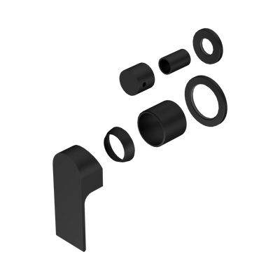 Nero Bianca Shower Mixer With Diverter Separate Back Plate Trim Kits Only, Matte Black