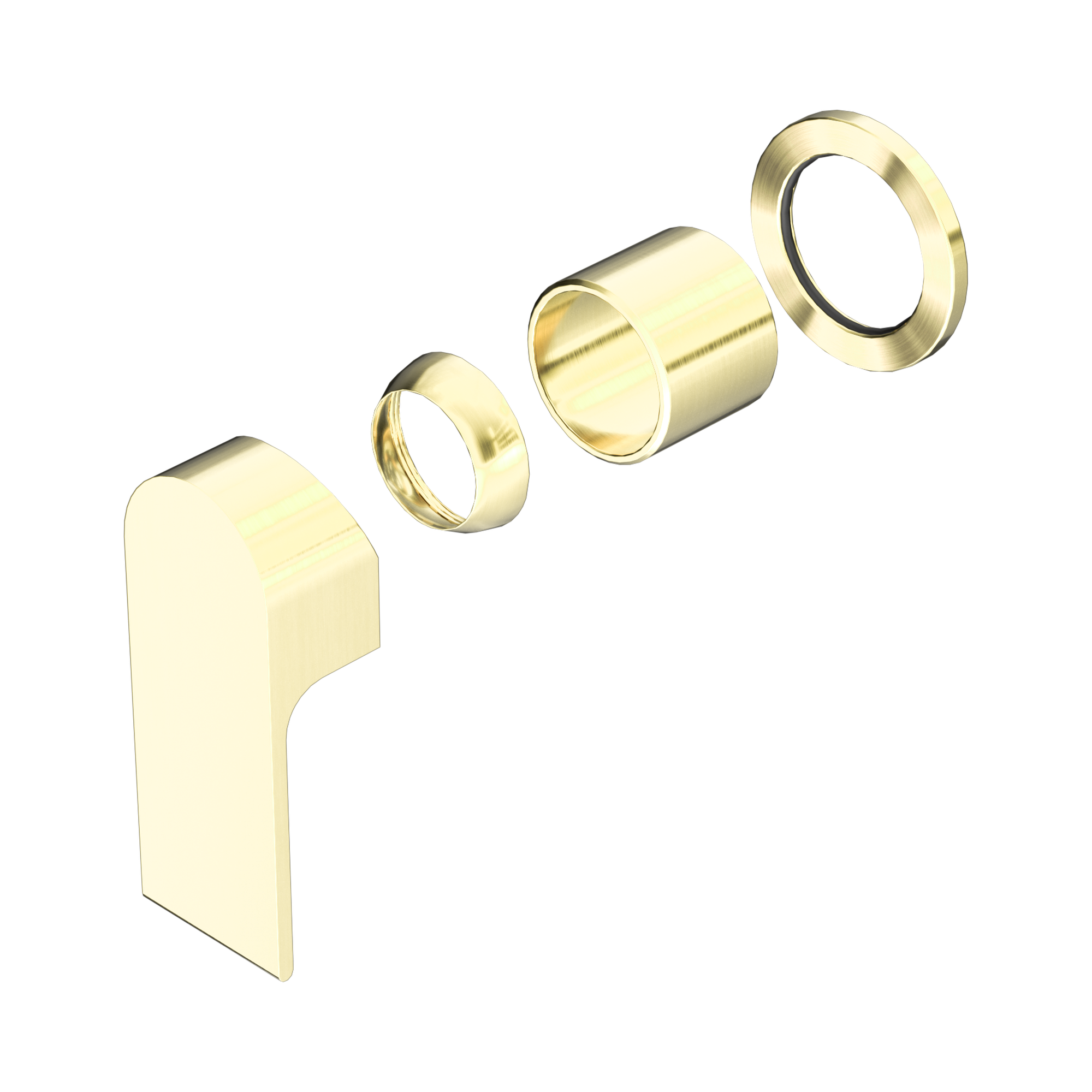 Nero Bianca Wall/Shower Mixer 60mm Plate Trim Kits Only, Brushed Gold