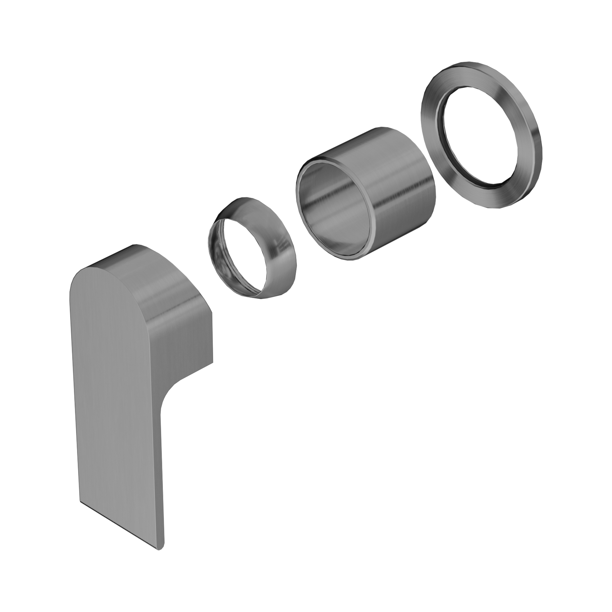 Nero Bianca Wall/Shower Mixer 60mm Plate Trim Kits Only, Gun Metal