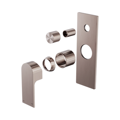 Nero Bianca Shower Mixer With Diverter Trim Kits Only, Brushed Bronze