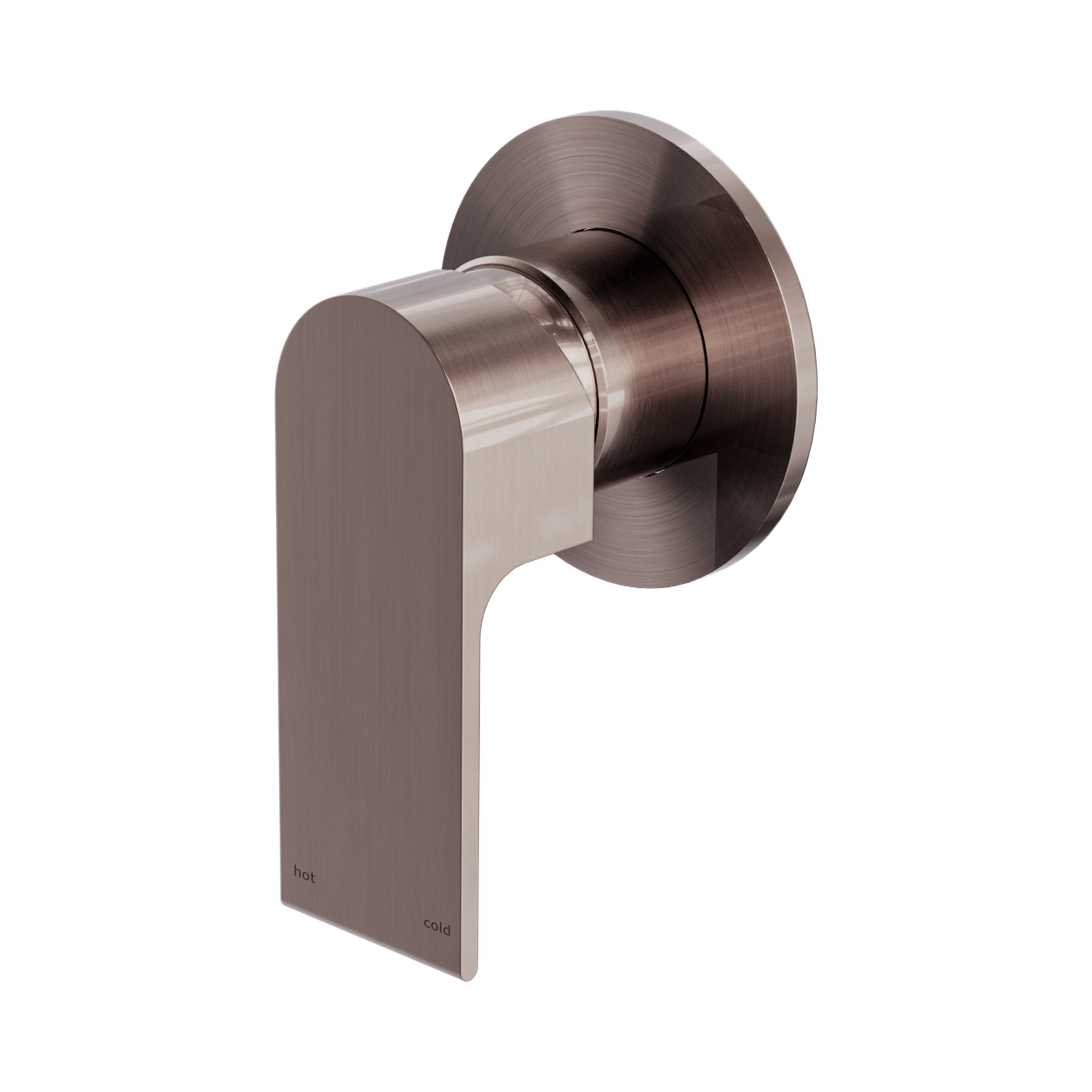 Nero Bianca Wall/Shower Mixer 80mm Plate, Brushed Bronze