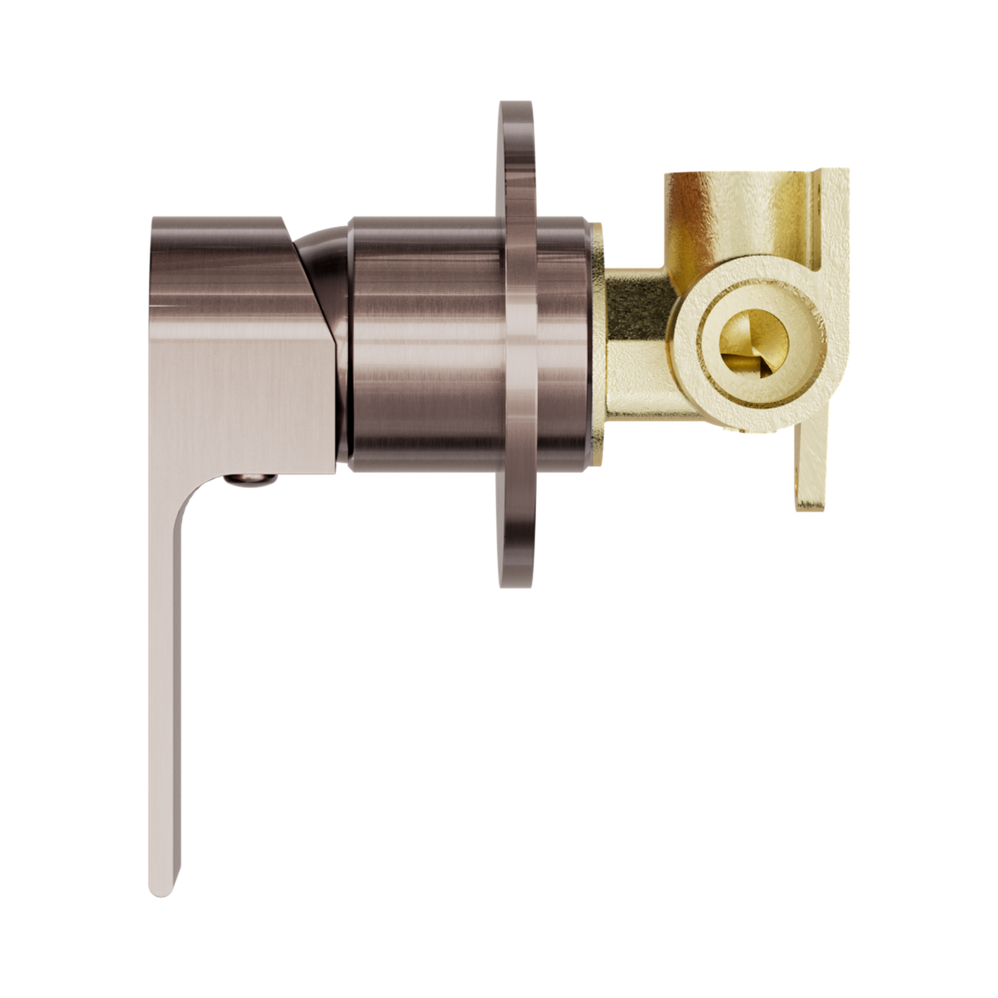 Nero Bianca Wall/Shower Mixer 80mm Plate, Brushed Bronze