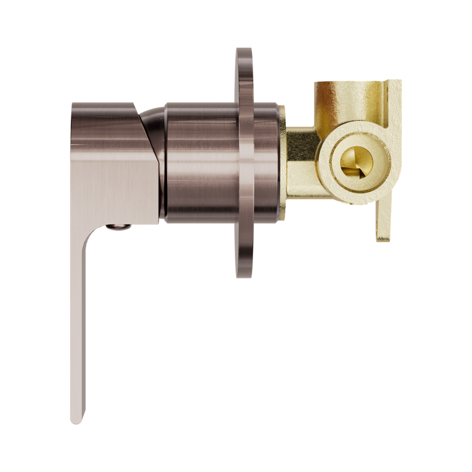 Nero Bianca Wall/Shower Mixer 80mm Plate, Brushed Bronze