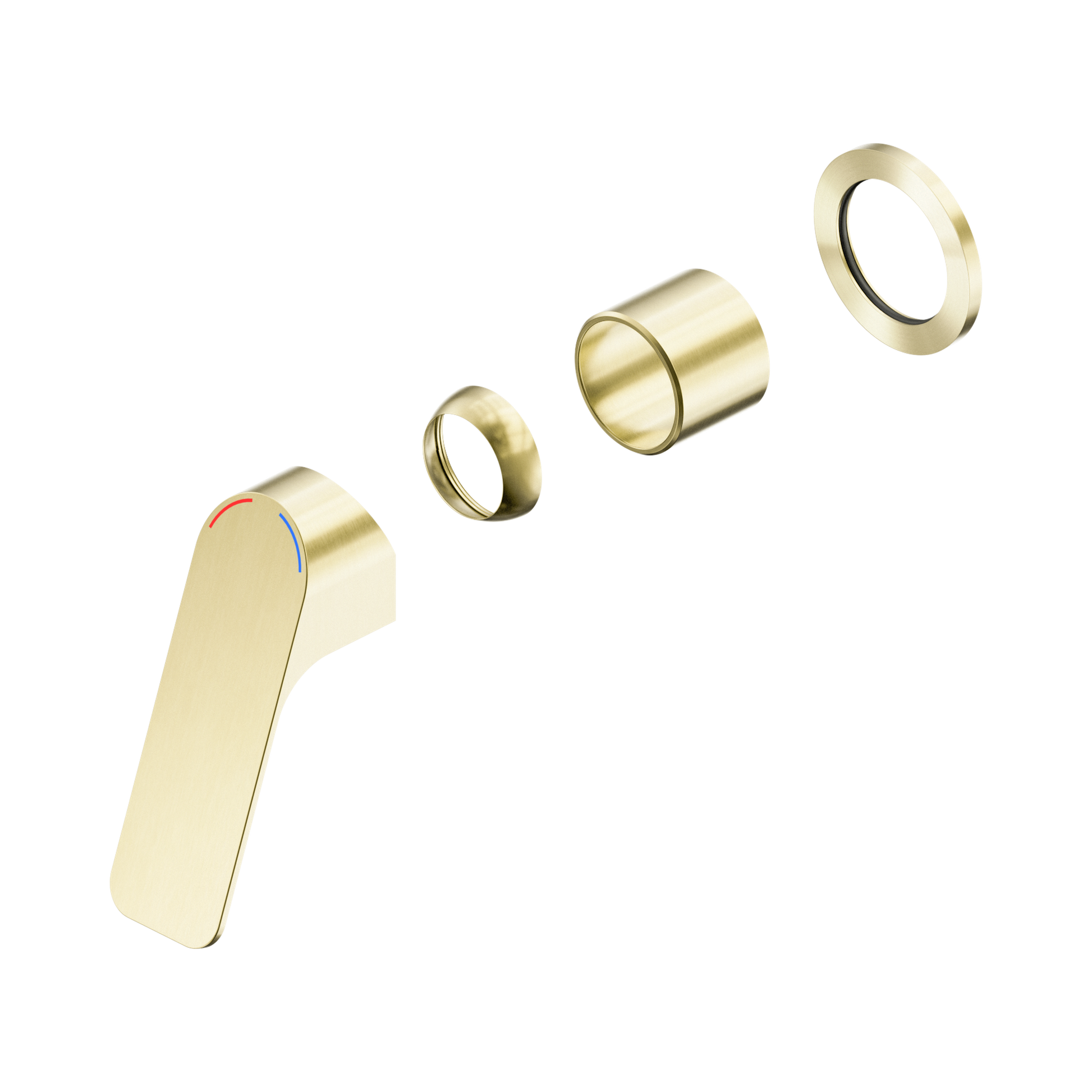 Nero Bianca Care Wall/Shower Mixer 60mm Plate Trim Kits Only, Brushed Gold