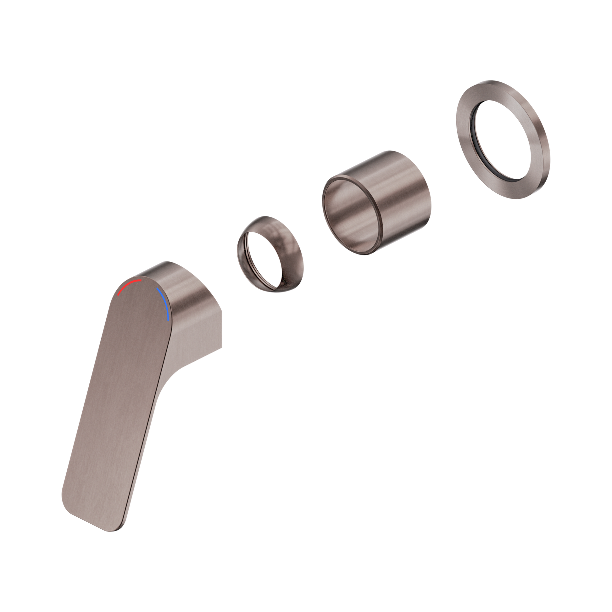 Nero Bianca Care Wall/Shower Mixer 60mm Plate Trim Kits Only, Brushed Bronze