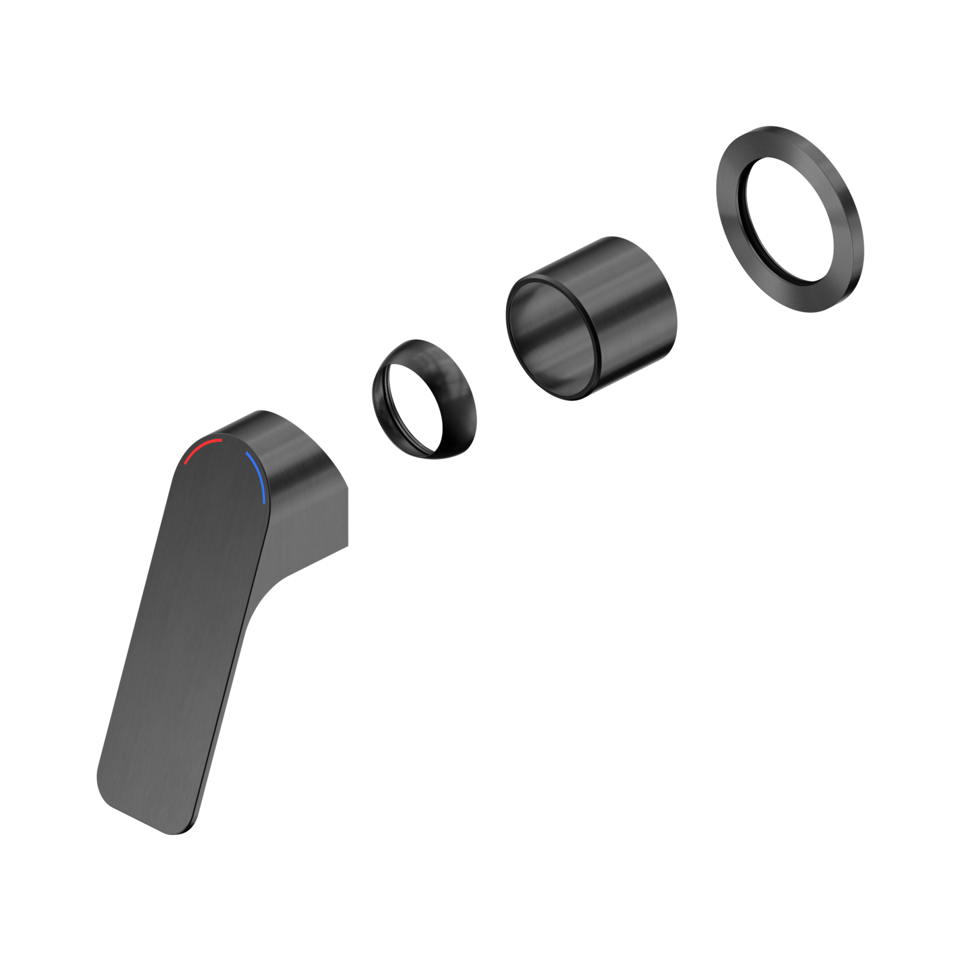 Nero Bianca Care Wall/Shower Mixer 60mm Plate Trim Kits Only, Gun Metal