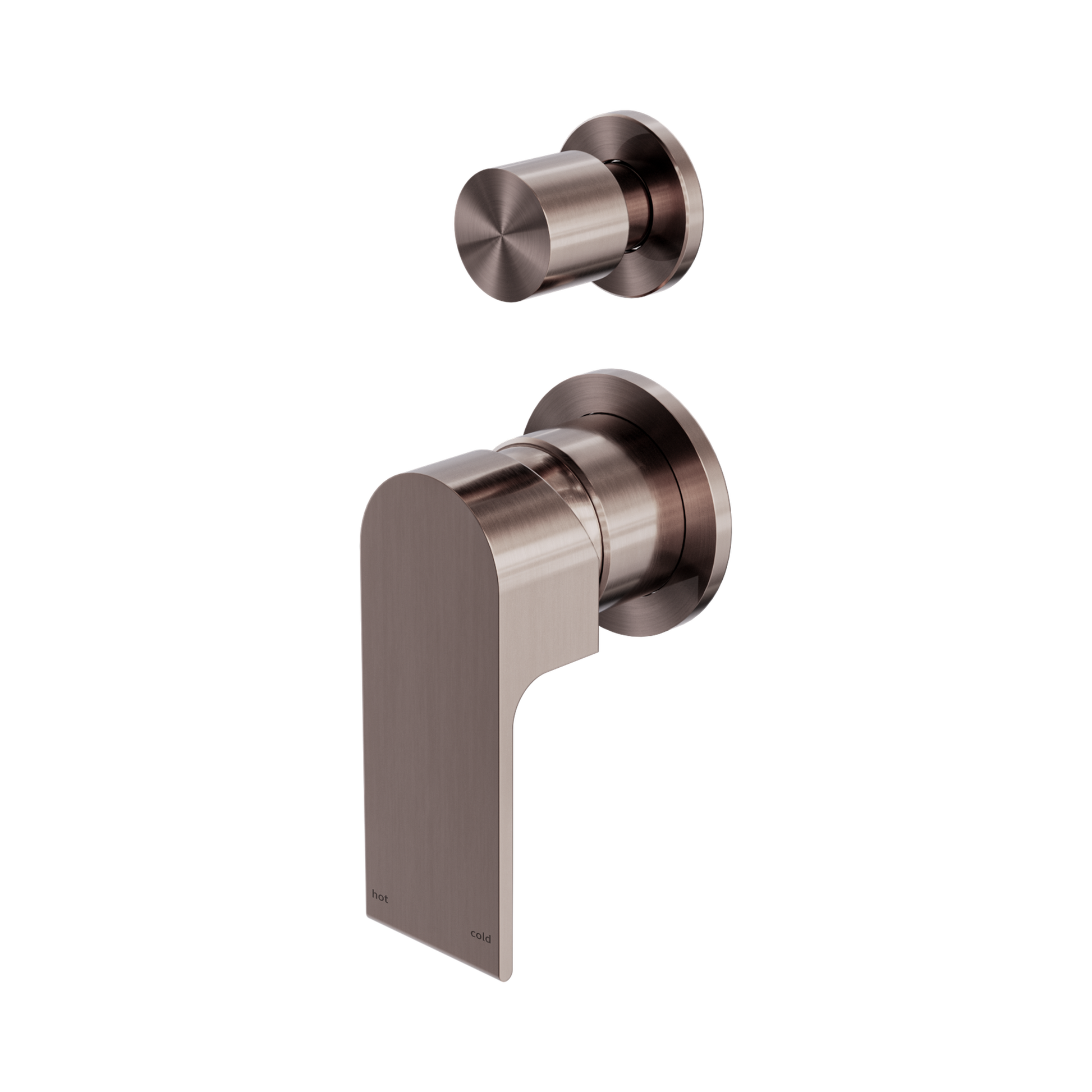 Nero Bianca Diverter Mixer Separate Back Plate, Brushed Bronze