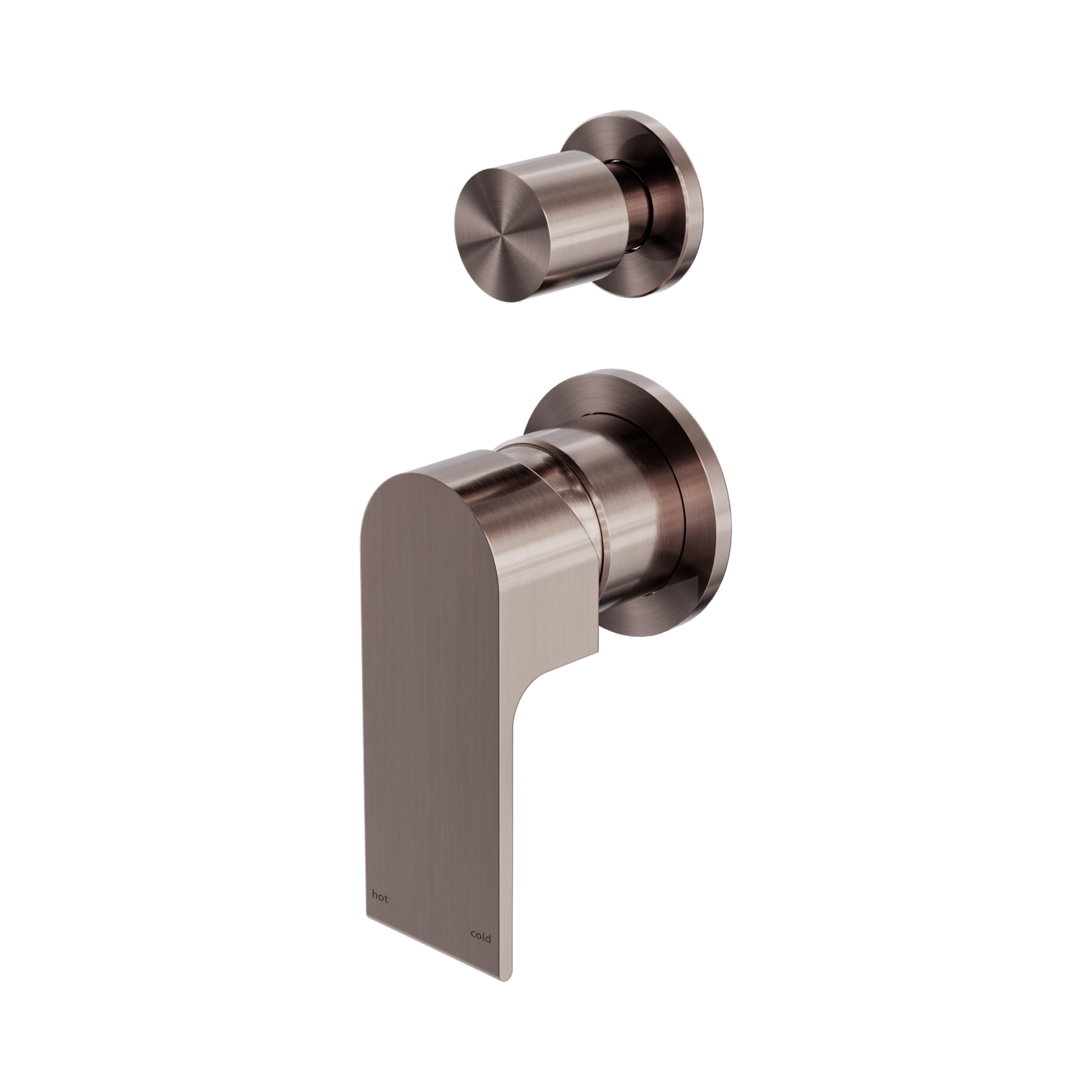 Nero Bianca Diverter Mixer Separate Back Plate, Brushed Bronze